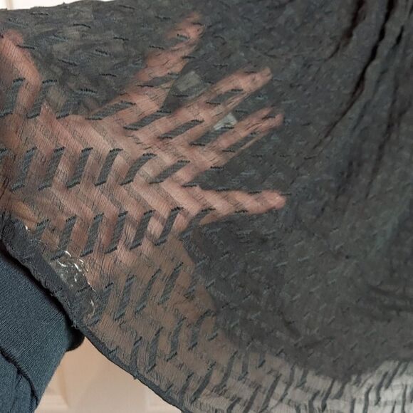 Rebecca Taylor Black Silk Blend Blouse Sz 0 - Picture 11 of 13